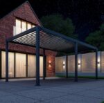Nova - Titan Aluminium Pergola - 6.0m x 3.0m in Grey - Image 4
