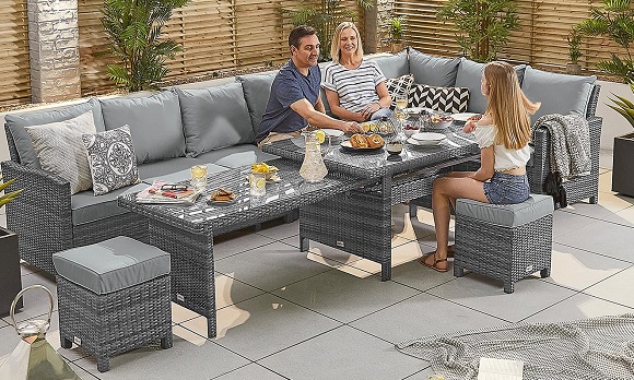 Rattan garden furniture