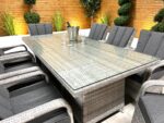 Chimes Living - Stone Grey Verona 8 Seat Rectangular Dining Set - 1 Meter x 2 Meter Rectangular Standard Table - Image 6