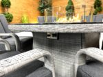 Chimes Living - Stone Grey Verona 6 Seat Round Dining Set - 1.5 Meter Round Table with Firepit - Image 8