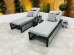 Chimes Living - Monaco Aluminium Lounger Set with Coffee Table - Rope Weave