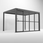 Nova - Titan Transparent French Sliding Door System - 4.0m - Grey