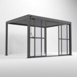 Nova - Titan Transparent French Sliding Door System - 3.6m - Grey - Image 2